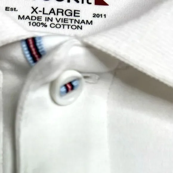 UNTUCKit Men's White Polo XL short sleeve Shirt resort business casual - Picture 13 of 13